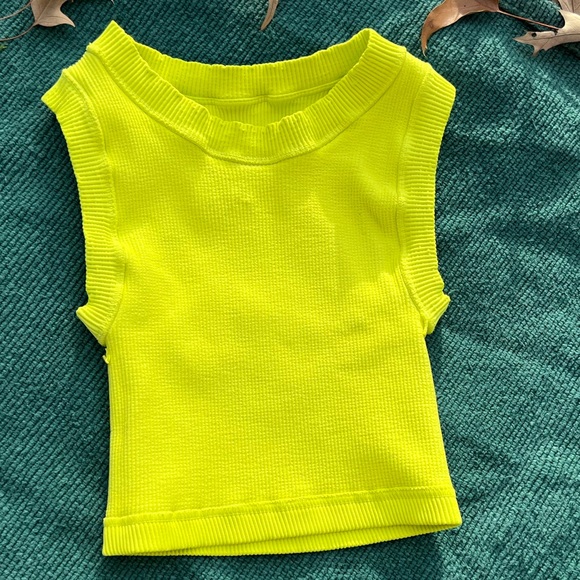 NWOT $40 Free People | Happiness Runs | Muscle Tank in Margarita Yellow - Picture 4 of 7
